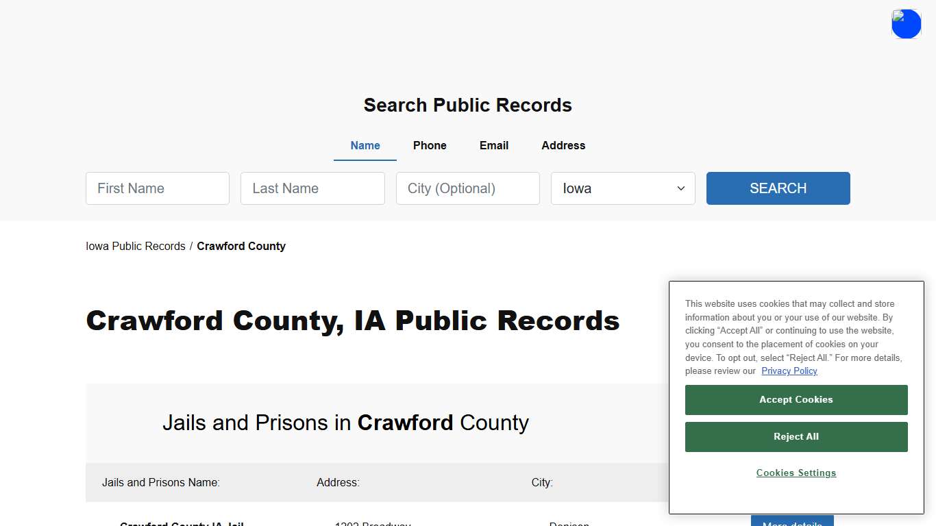 Crawford County, IA Public Court, Arrest and Inmate Records - ThePublicIndex